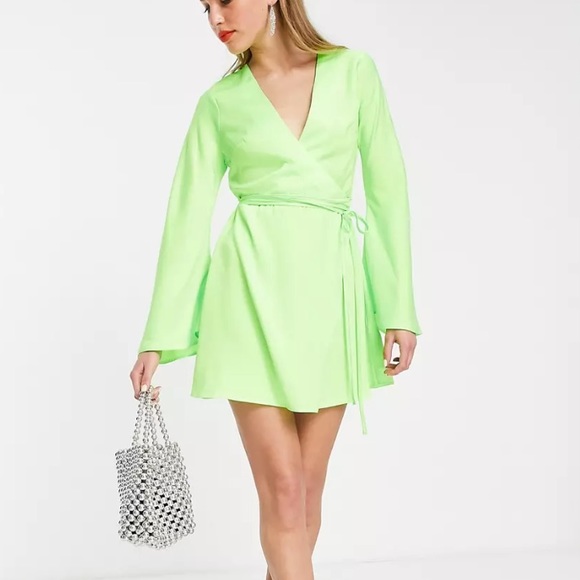 slim fit dress slacks Mid Plus Size Holiday Dress Neon Lime Sizes UK 12 14 16